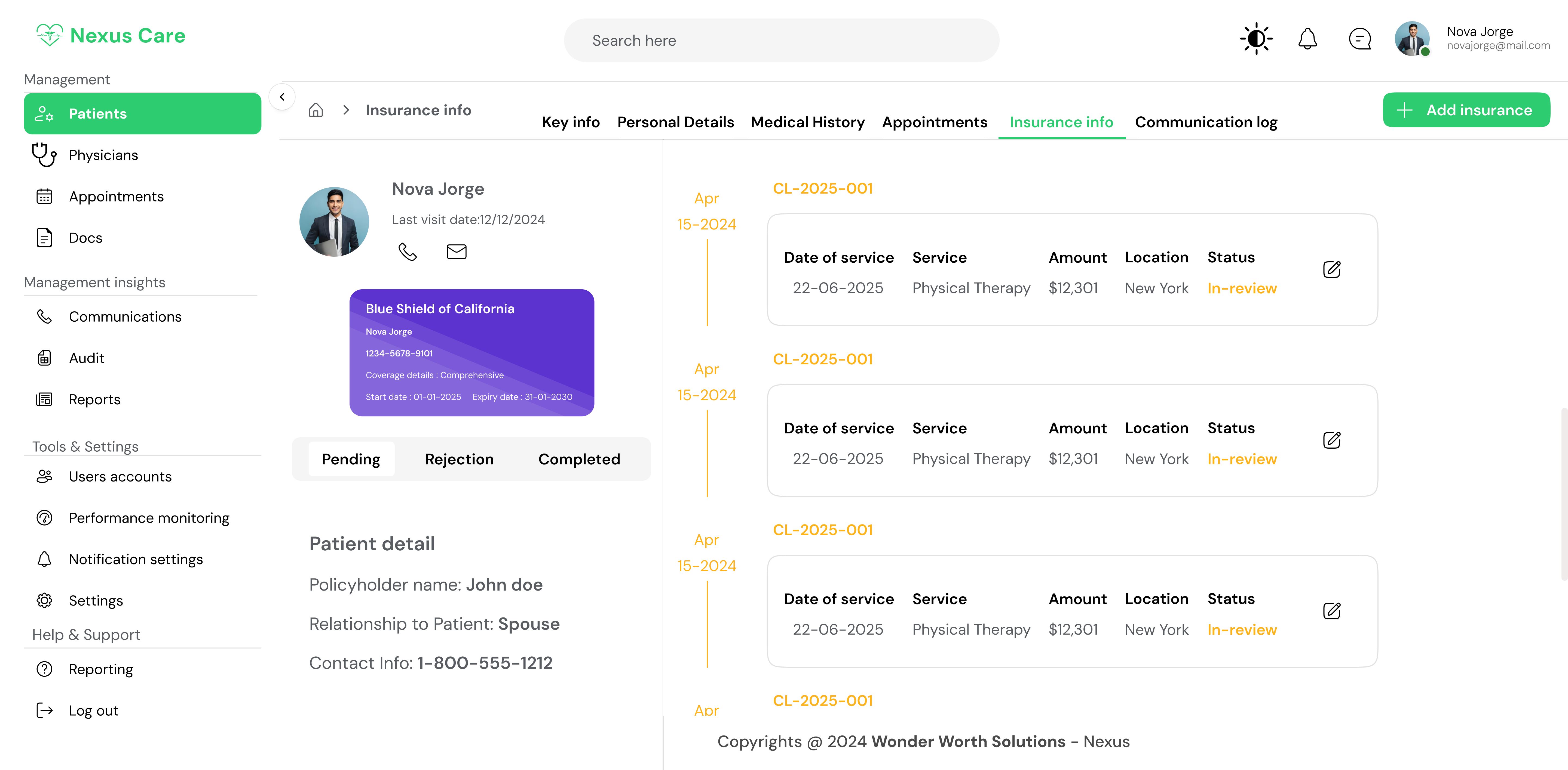 	Illustration of healthcare business process management